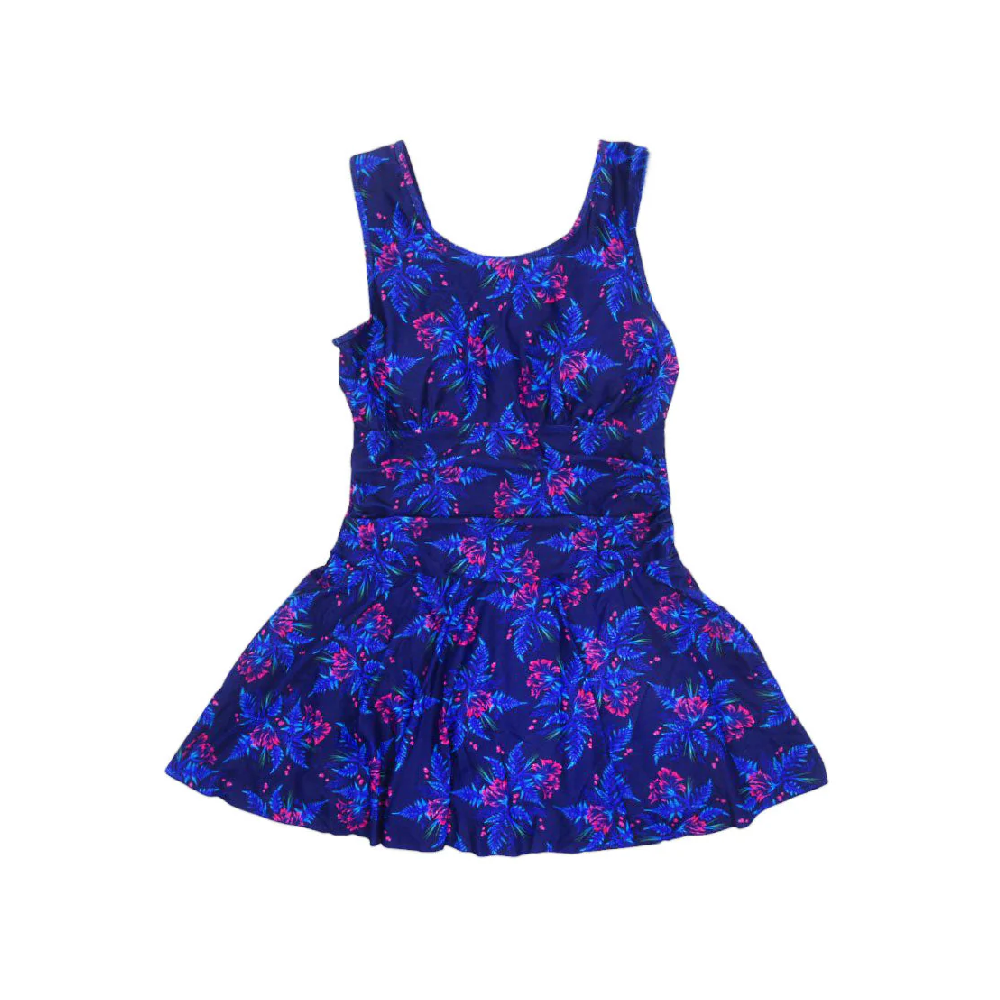 LADIES S/L SWIMMING COSTUME NAVY 2XL IR-25 31626-2