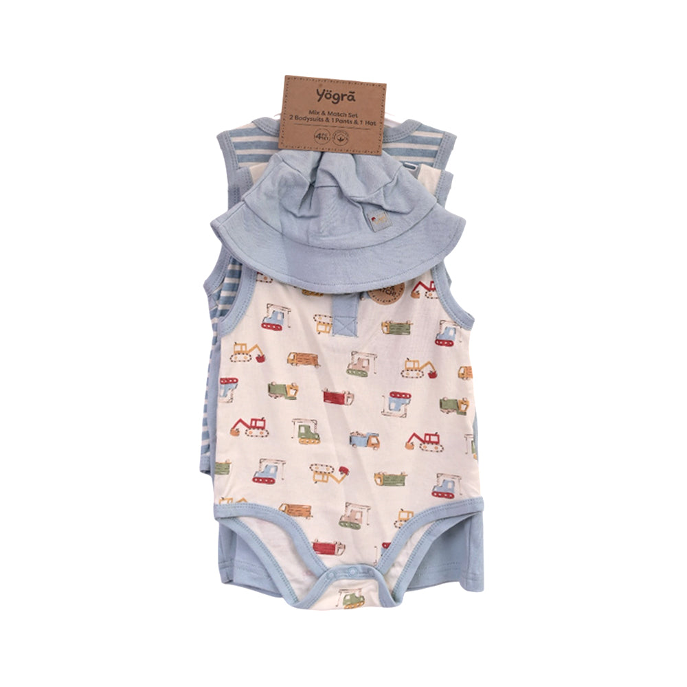 BOYS S/L 4PC KNICKER SUIT  SKY BLUE 18-24M ZHS-26 NO-3 W.G