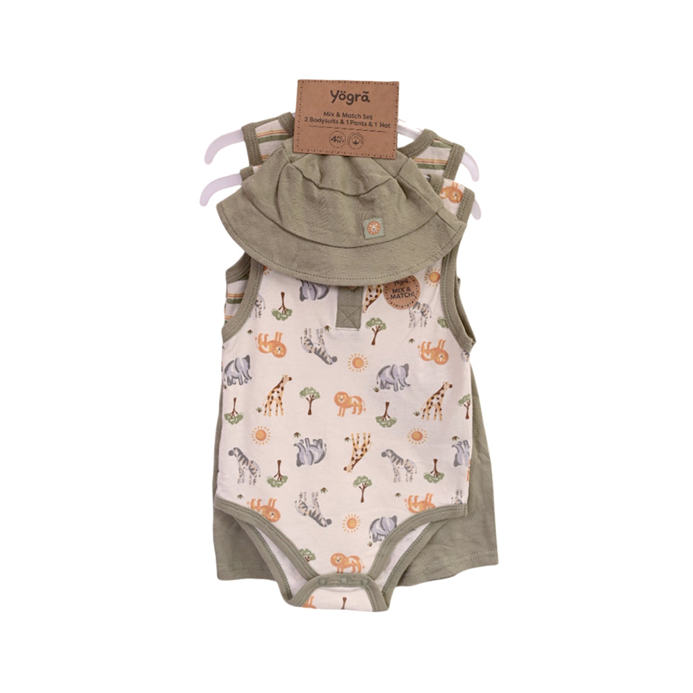 BOYS S/L 4PC KNICKER SUIT  OLIVE GREEN 18-24M ZHS-26 NO-3 W.