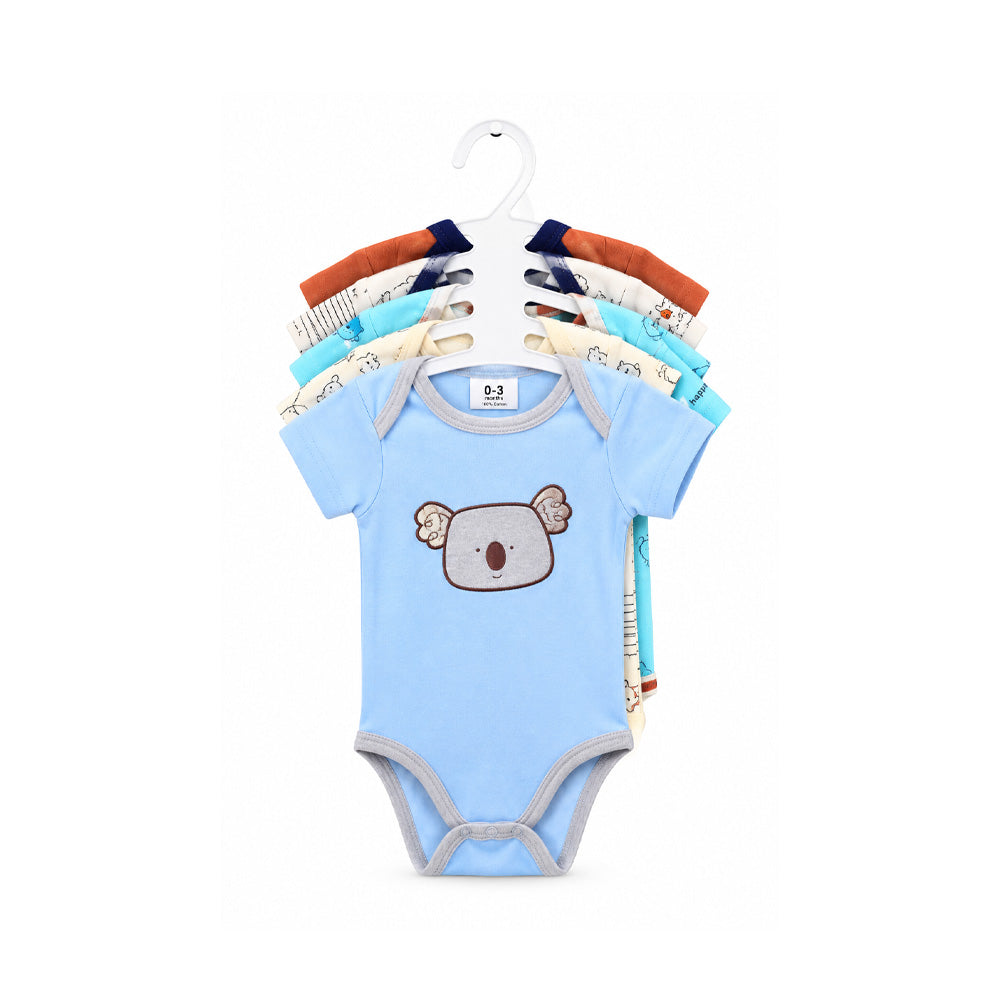 BOYS L/S 5PC BODY SUIT MULTI 0-3M ZHS-26 NO-9 W.G