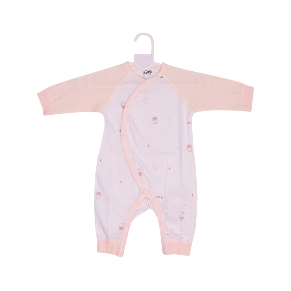 GIRLS L/S PRINTED ROMPER L/W L-PEACH N.B ZHS-26 001 W.G