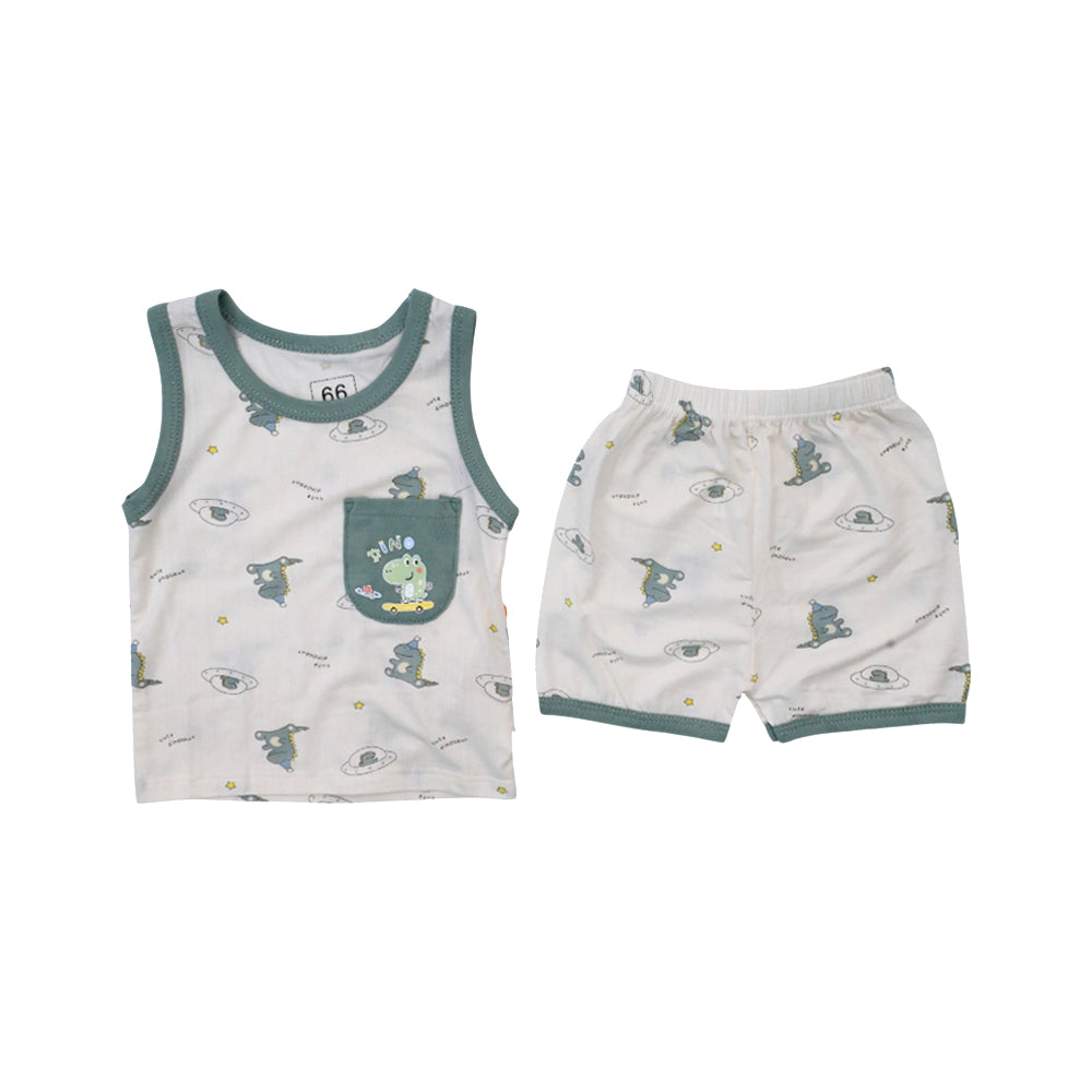 BOYS S/L 2PC KNICKER SUIT GREEN 3-6M ZHS-26 007 W.G