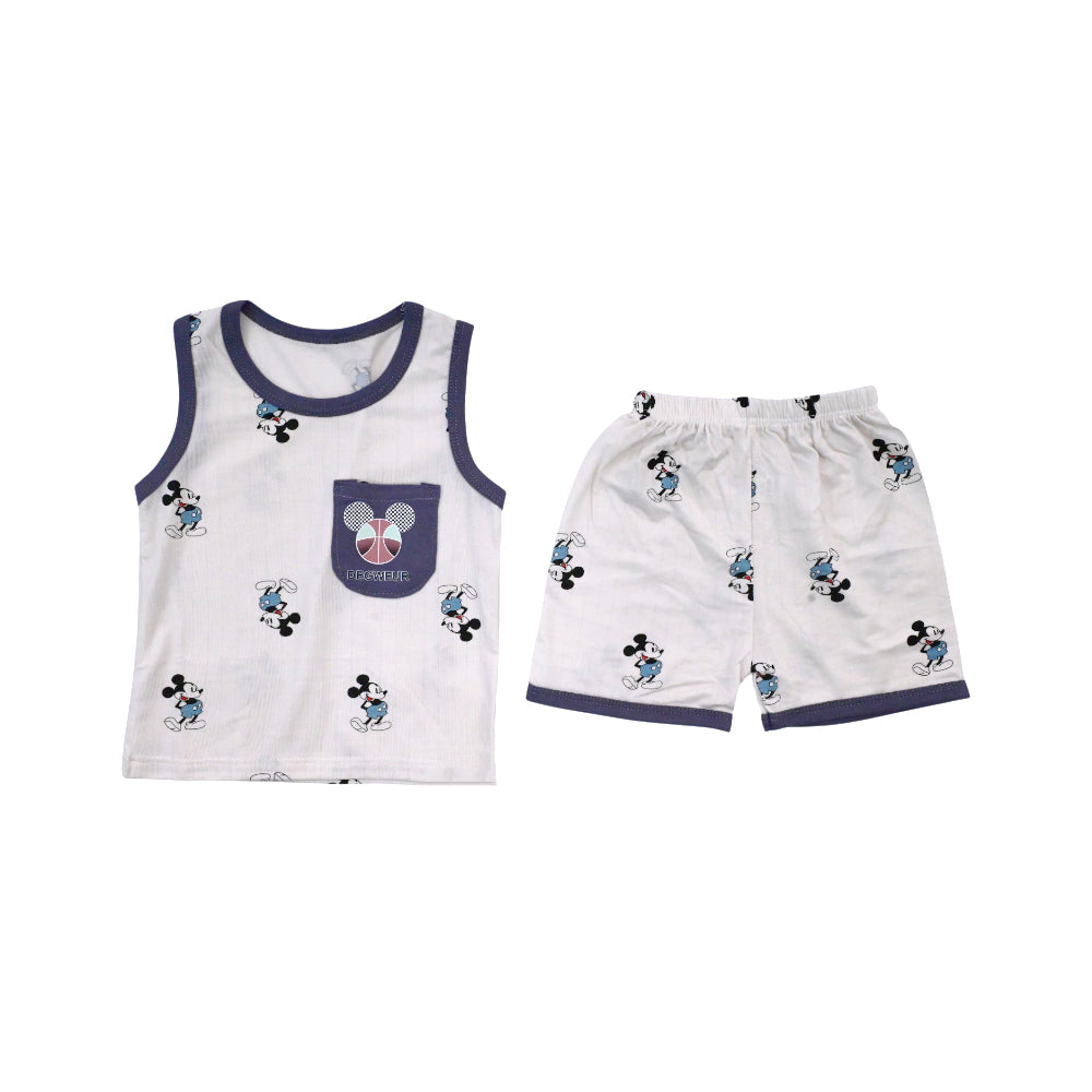 BOYS S/L 2PC KNICKER SUIT D-GREY 6-9M ZHS-26 007 W.G