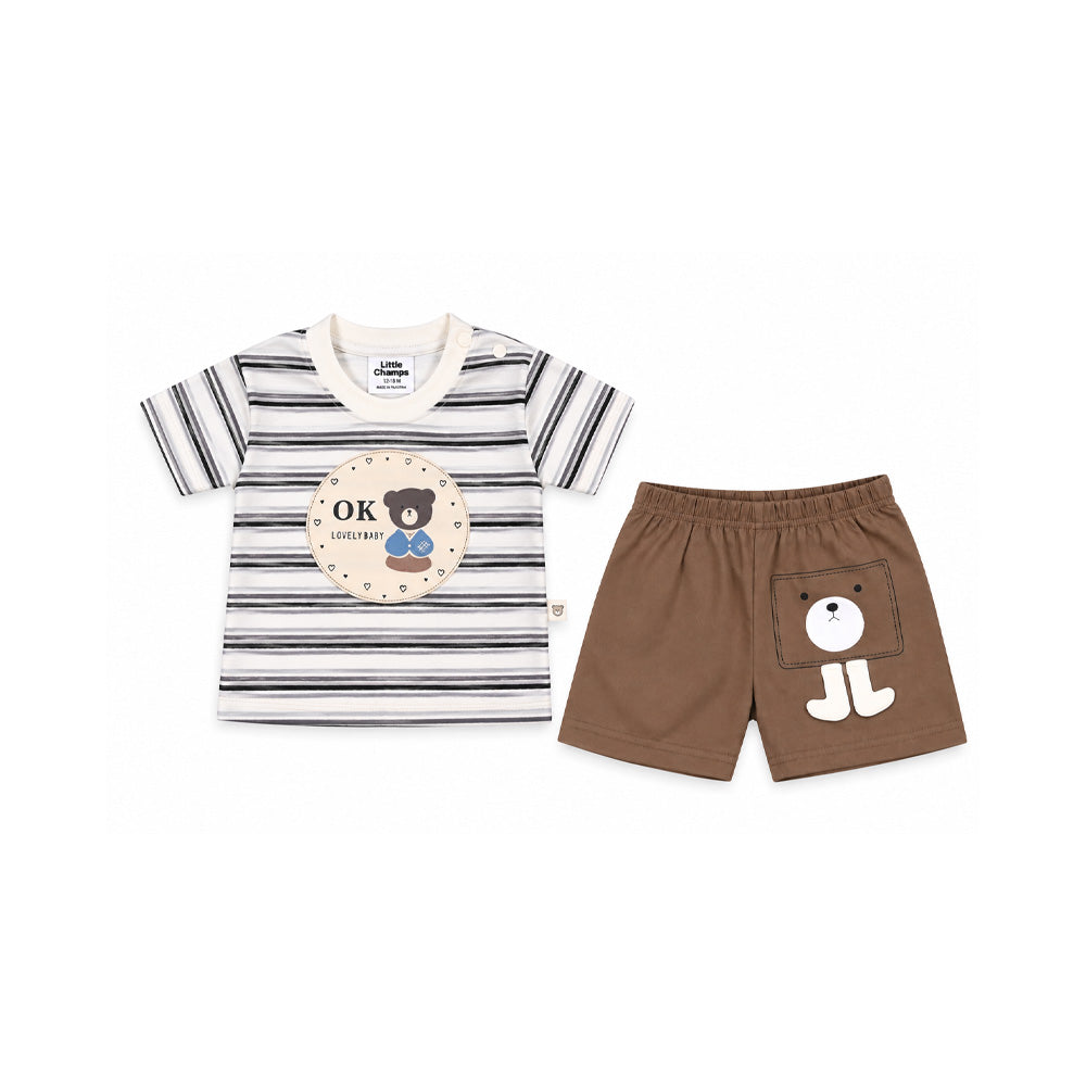 BOYS S/S 2PC KNICKER  SUIT 3-6M ZHS-26 NO-1 W.G