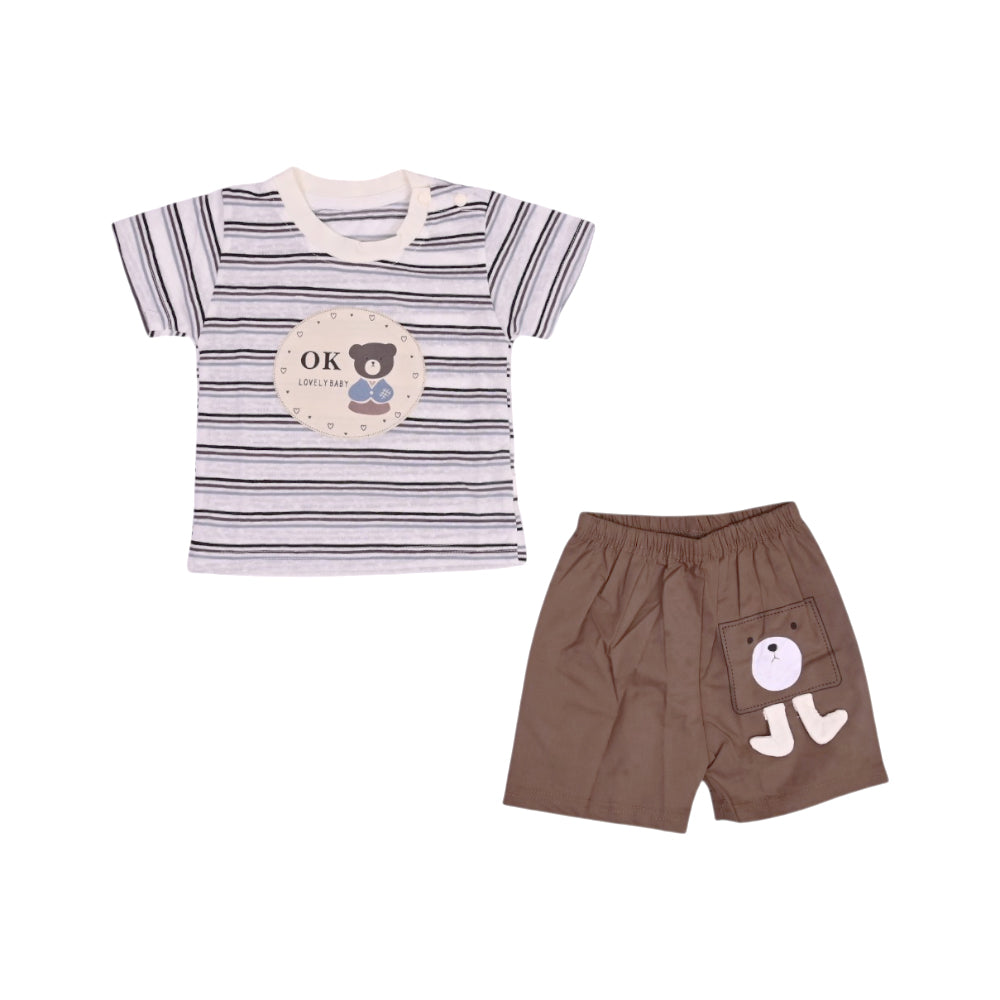 BOYS S/S 2PC KNICKER  SUIT 6-9M ZHS-26 NO-1 W.G