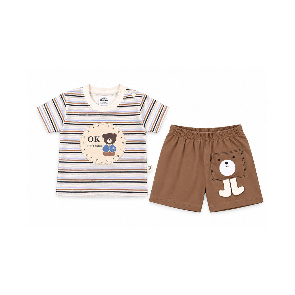 BOYS S/S 2PC KNICKER  SUIT 3-6M ZHS-26 NO-3 W.G