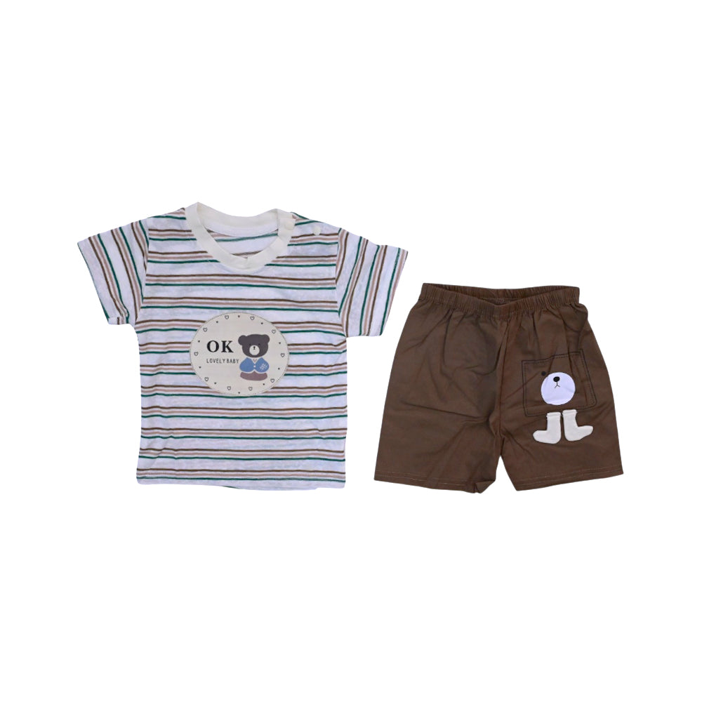 BOYS S/S 2PC KNICKER  SUIT 9-12M ZHS-26 NO-3 W.G