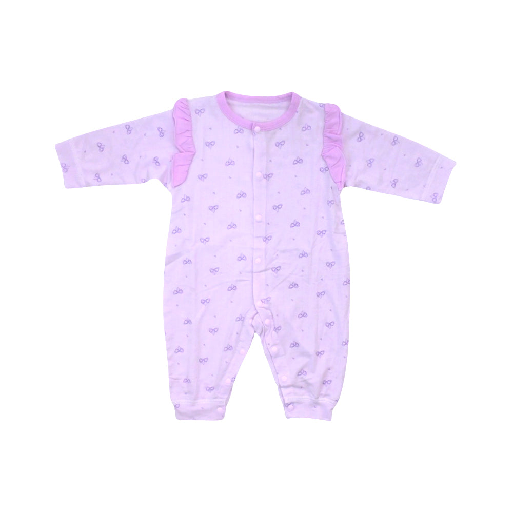 GIRLS L/S PRINTED ROMPER L/W PURPLE 3-6M ZHS-26 10 W.G