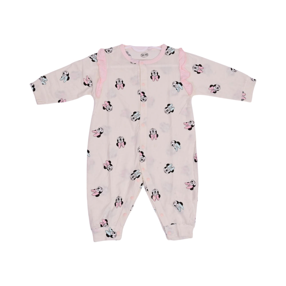 GIRLS L/S PRINTED ROMPER L/W OFF WHITE ZHS-26 10 W.G