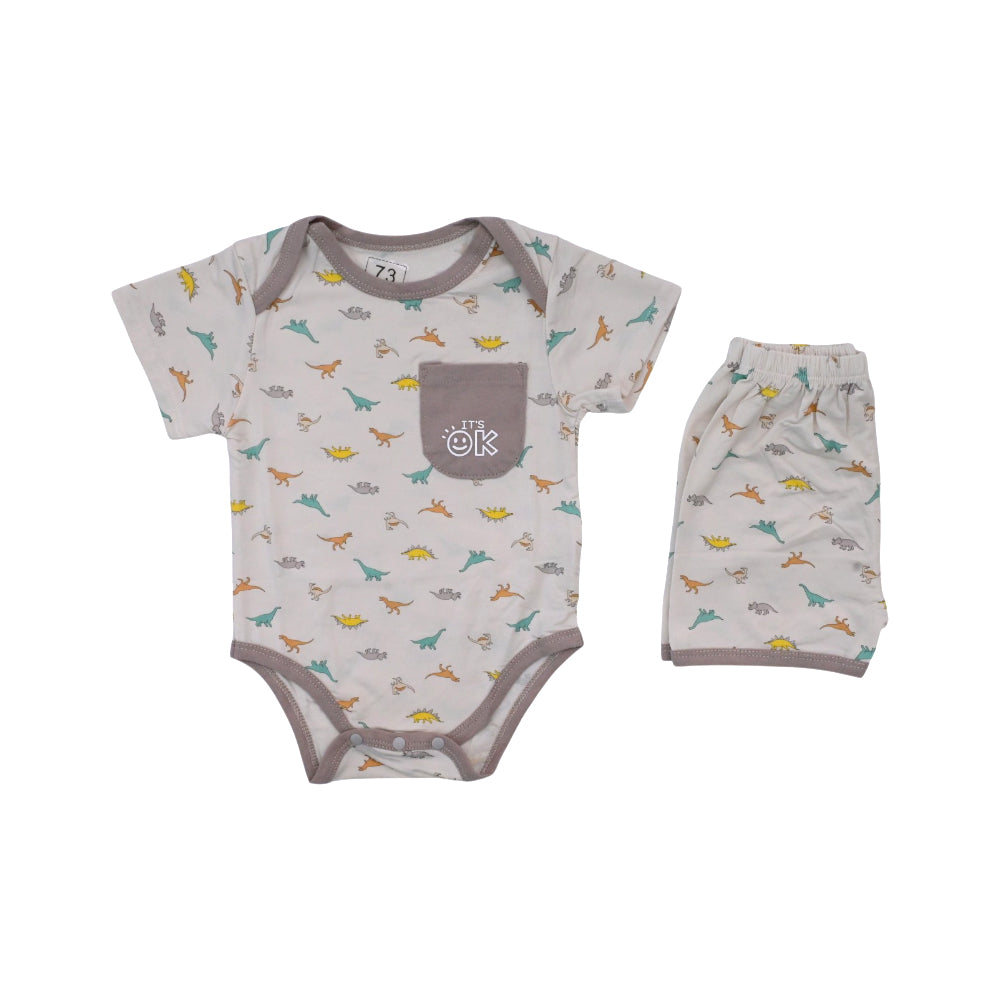 BOYS S/S 2PC KNICKER SUIT SKIN 3-6M ZHS-26 12 W.G