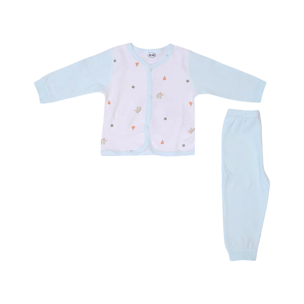 UNISEX L/S 2PC PAJAMA SUIT L/W C-GREEN N.B ZHS-26 16 W.G