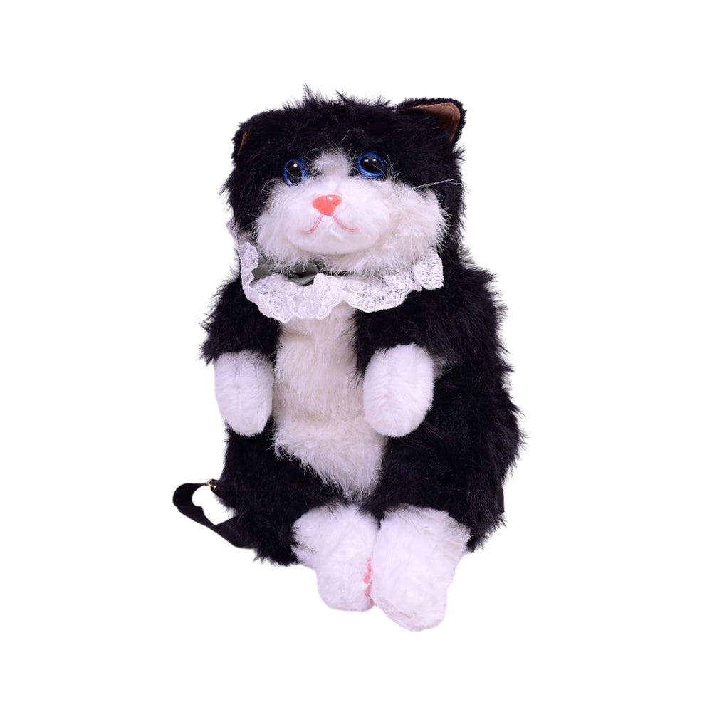 KIDS SHOULDER STAFF FUR BAG W CATSOUND 1011 ZHS-26 BLACK W.G