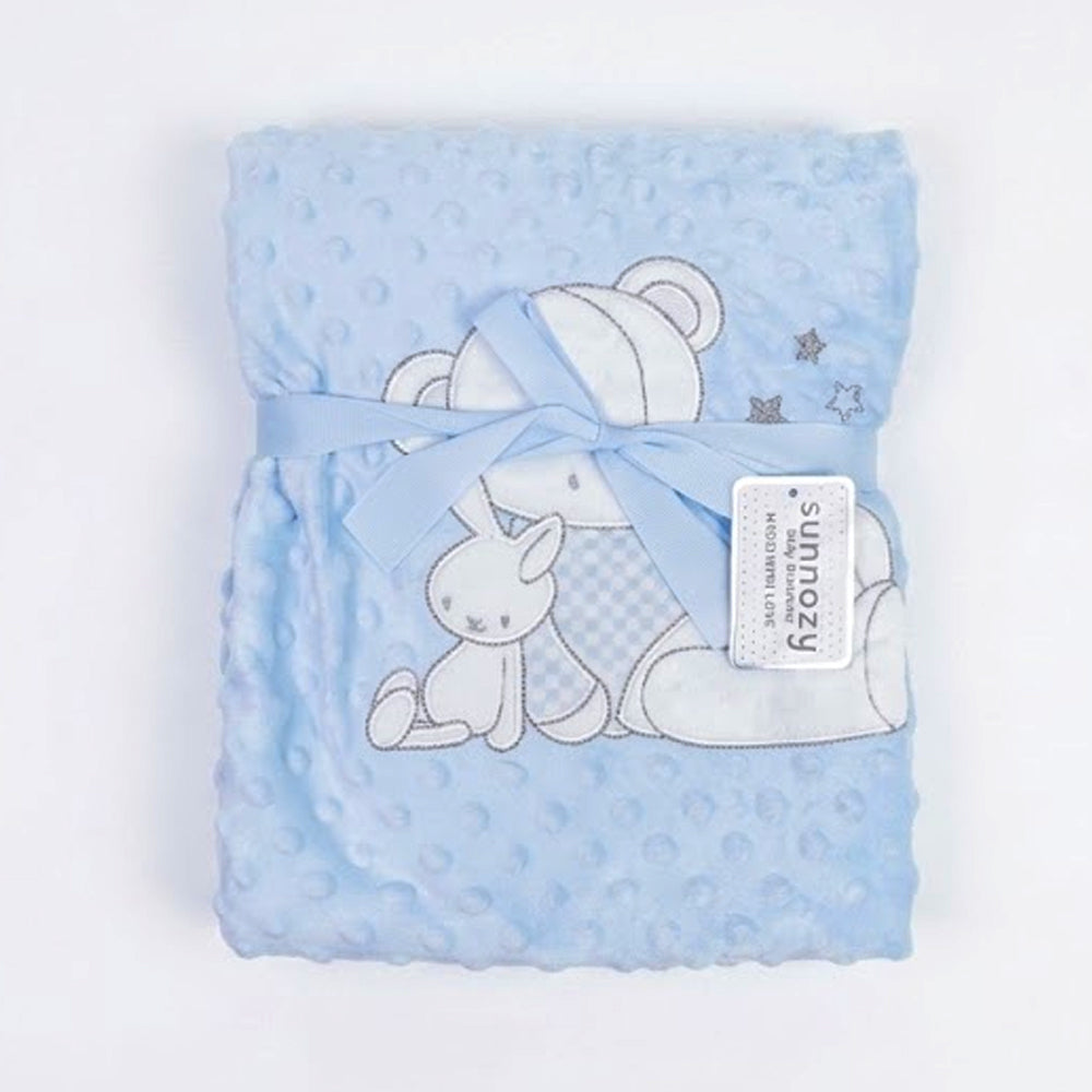 BABY FLEECE WRAPPING SHAWL SKY BLUE IR XYBL02 MS-22 S-20