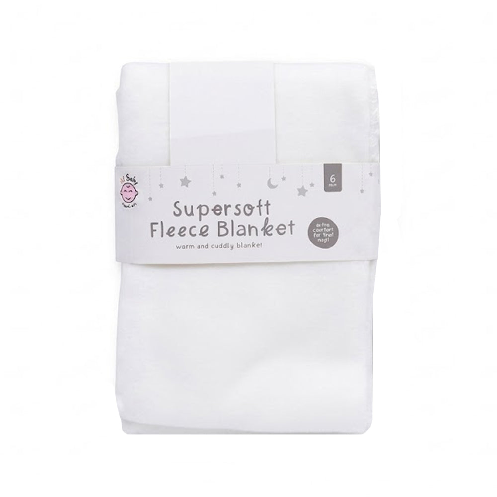 BABY SUPERSOFT FLEECE WRAPPING SHEET WHITE ZS-26