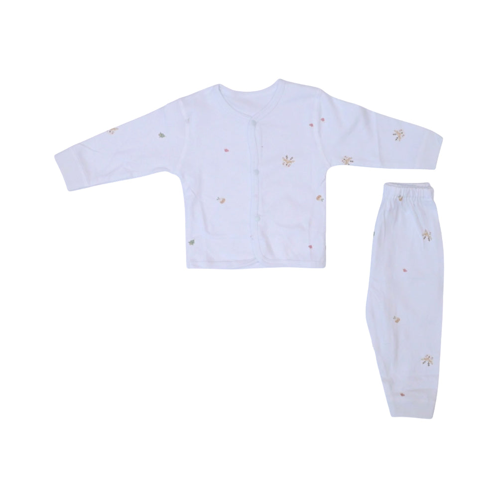GIRLS L/S 2PC L/W PAJAMA SUIT SKY BLUE  2 0-3 ZHS-26 I.G