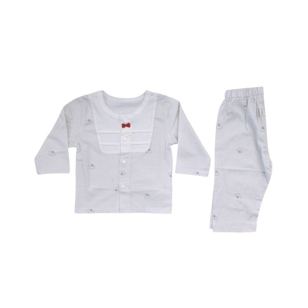 BOYS L/S 2PC L/W PAJAMA SUIT GRAY PRINTED 0-3 ZHS-26 9165 I.