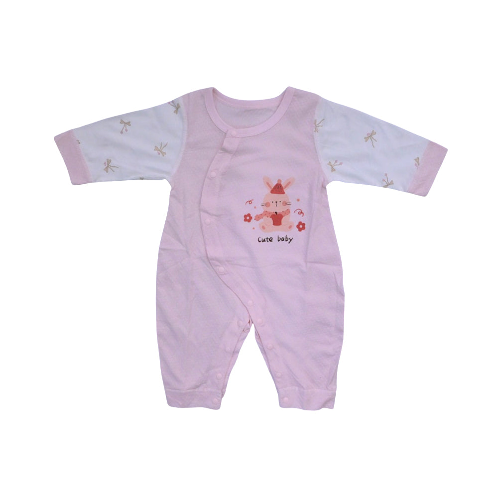 GIRLS L/S L/W ROMPER PINK N.B ZHS-26 9262 I.G
