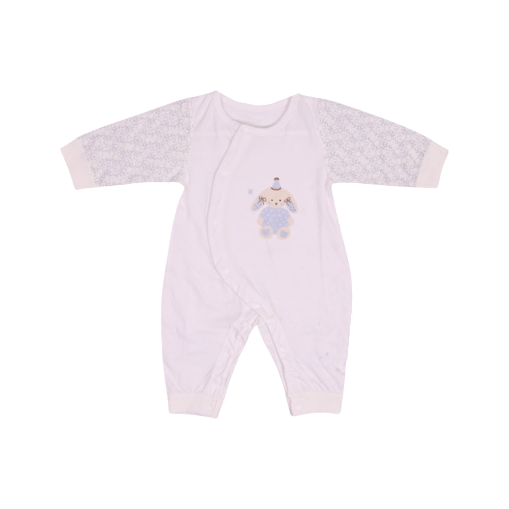 GIRLS L/S L/W ROMPER WHITE/BLUE N.B ZHS-26 9266 I.G
