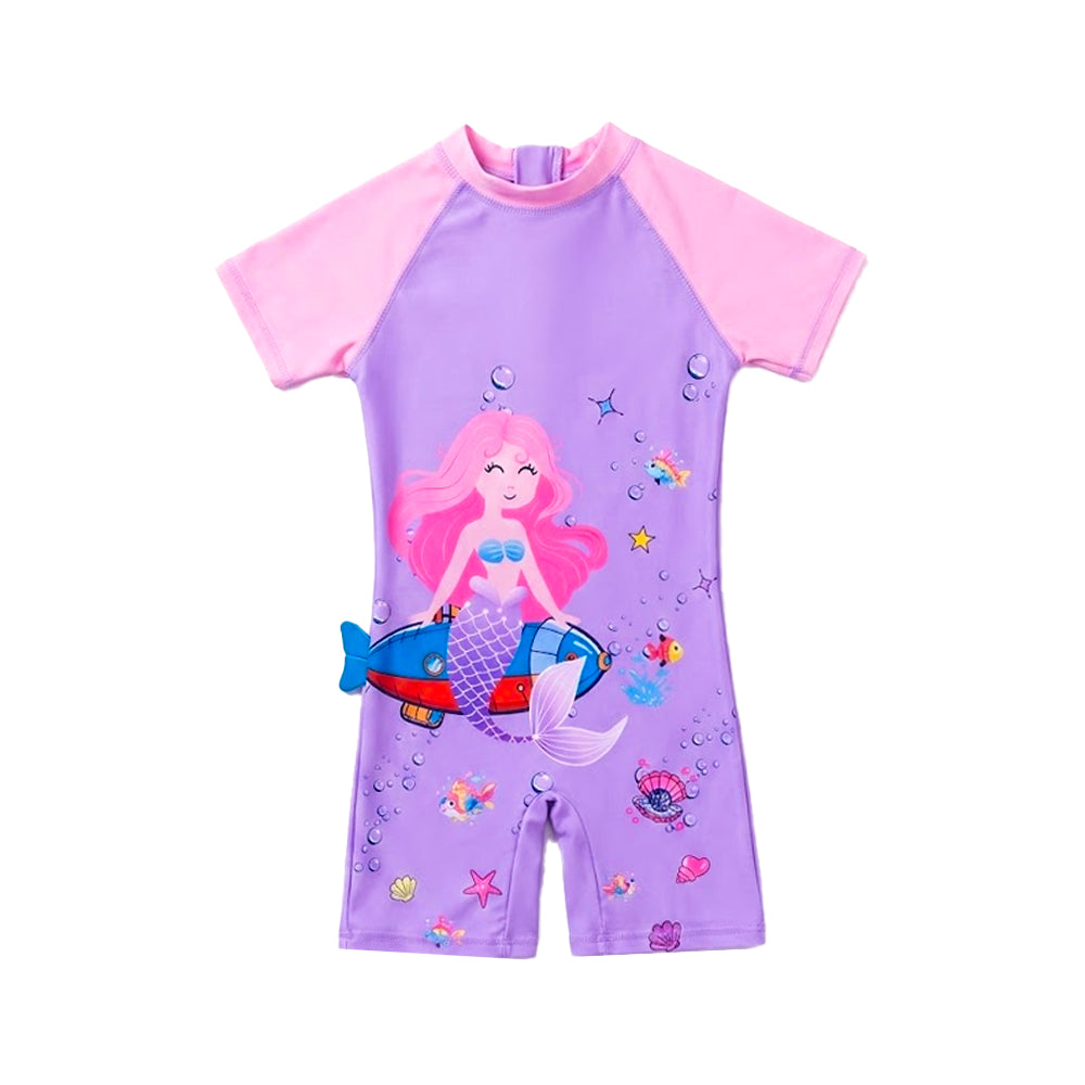 GIRLS 2PC SWIMMING COSTUME PURPLE 4-5YEAR NO-2 THAI-26