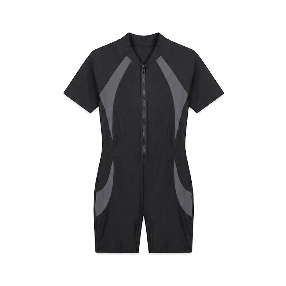 UNISEX S/S 2PC SWIMMING COSTUME GRAY/N-BLUE 6-8YEAR NO-3 THA