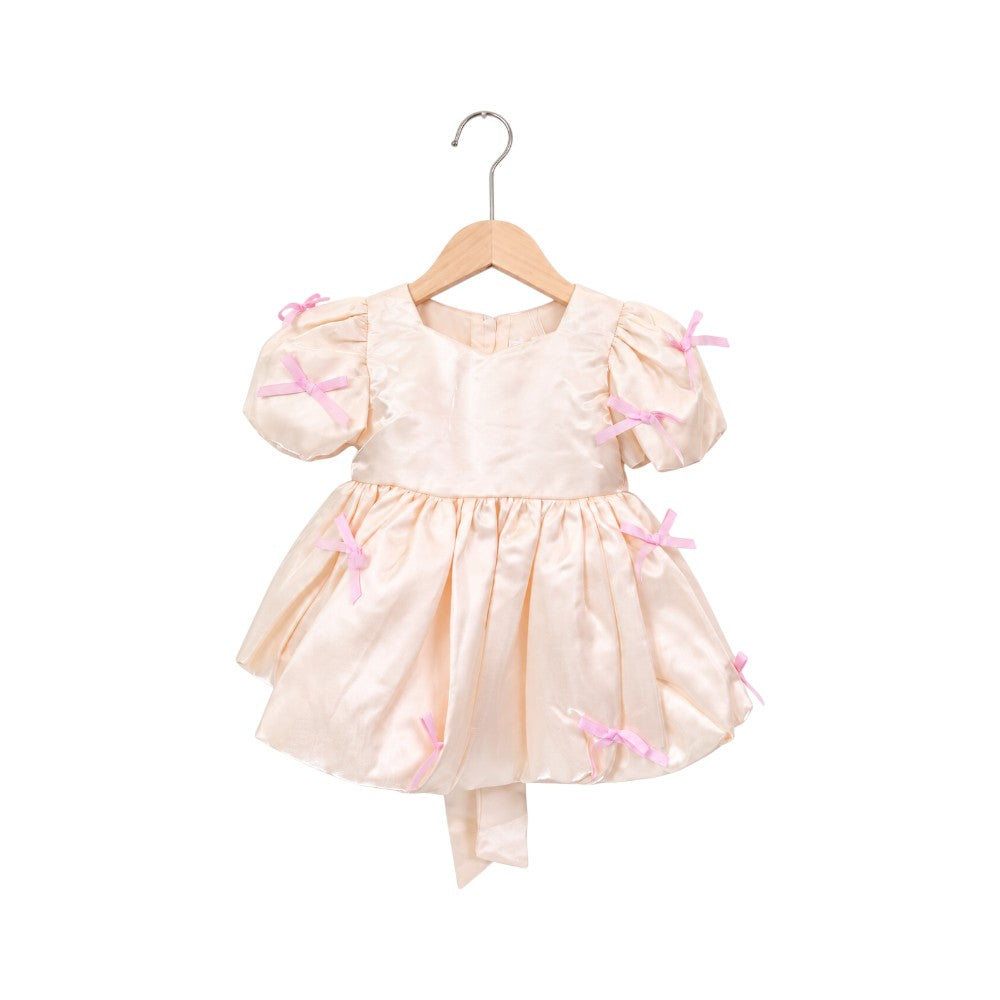 GIRLS S/S FANCY FROCK H&R VA1940 OFF-WHITE IR-26
