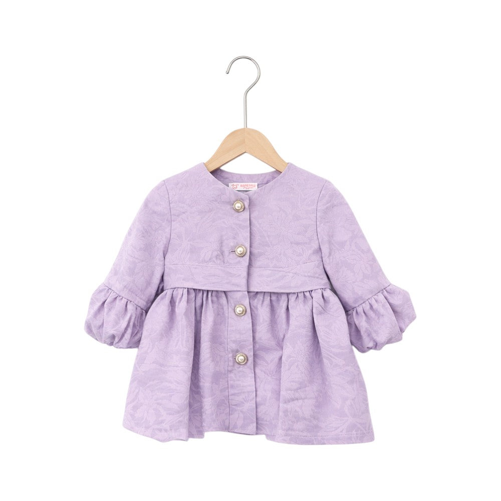 GIRLS L/S FANCY FROCK H&R VT247 PURPLE IR-26