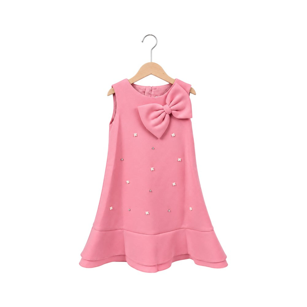 GIRLS S/L FANCY FROCK H&R VA1417 T-PINK IR-26