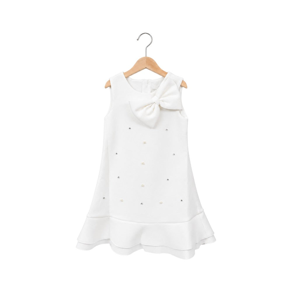 GIRLS S/L FANCY FROCK H&R VA1417 OFF-WHITE IR-26