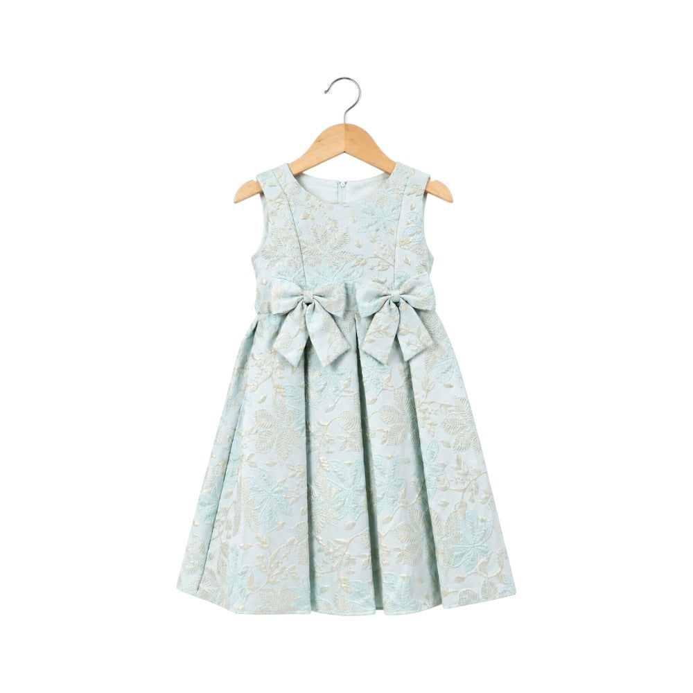 GIRLS S/L FANCY FROCK H&R VB052 C-GREEN IR-26