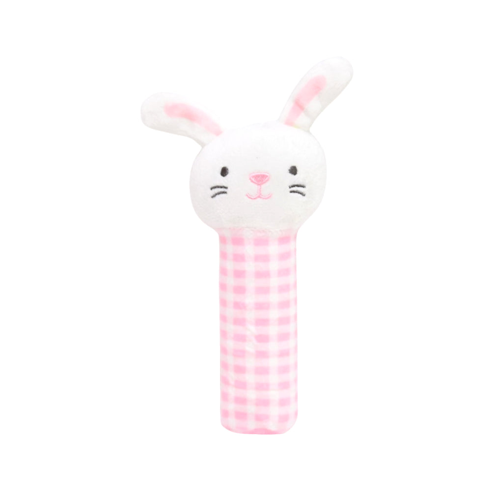 KIDS STUFF RATTLE PINK /WHT BUNNY MDW-23 CHI SNTY41-6