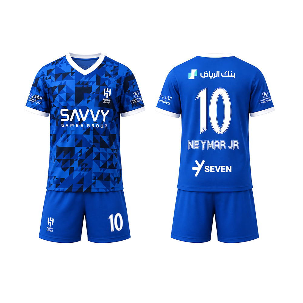 NEYMAR JR 2PC FOOT-BALL JERSEY RYL BLU IRS-26 2-3 YEAR 008