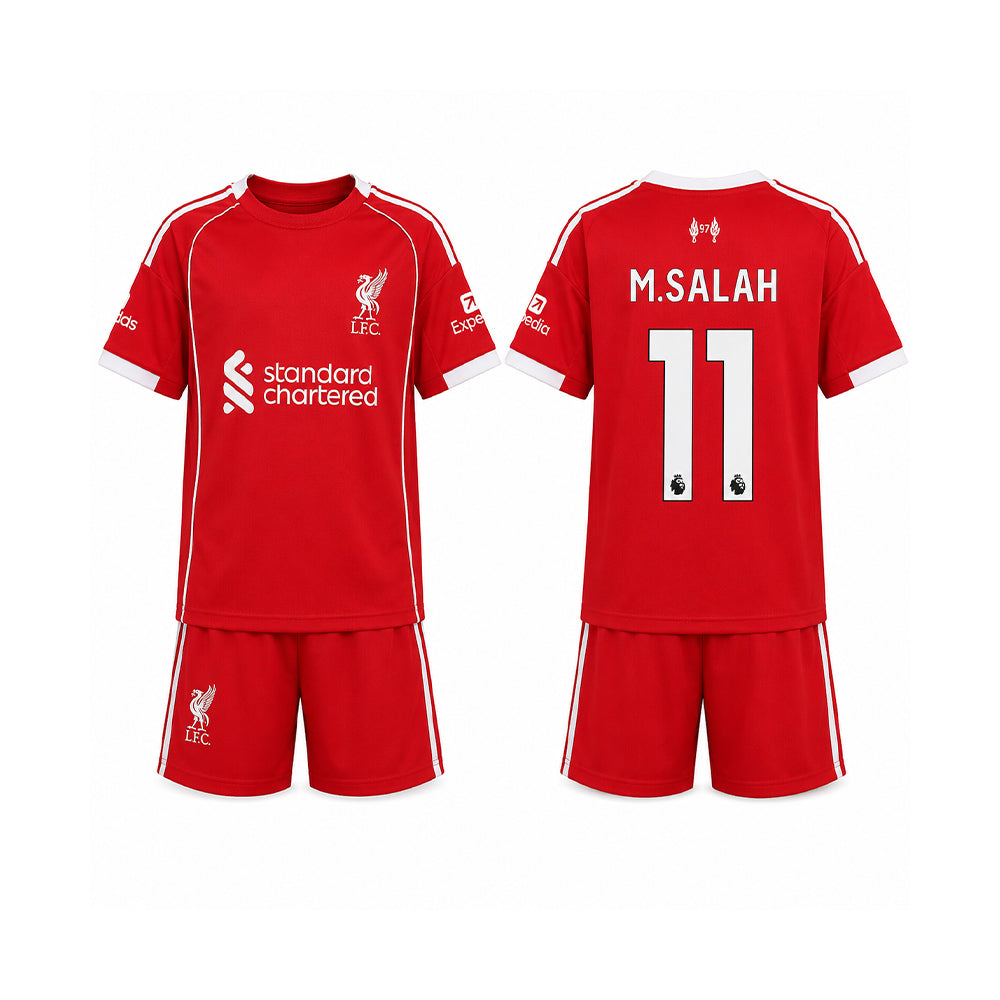 M.SALAH 2PC FOOT-BALL JERSEY RED IRS-26 2-3 YEAR 011