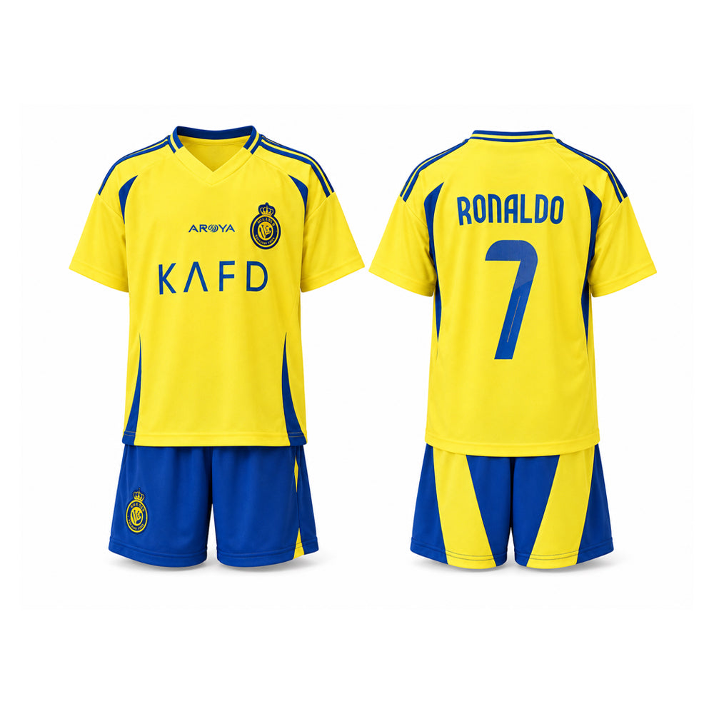 RONALDO 2PC FOOT-BALL JERSEY YLW/BLU IRS-26 2-3 YEAR 012