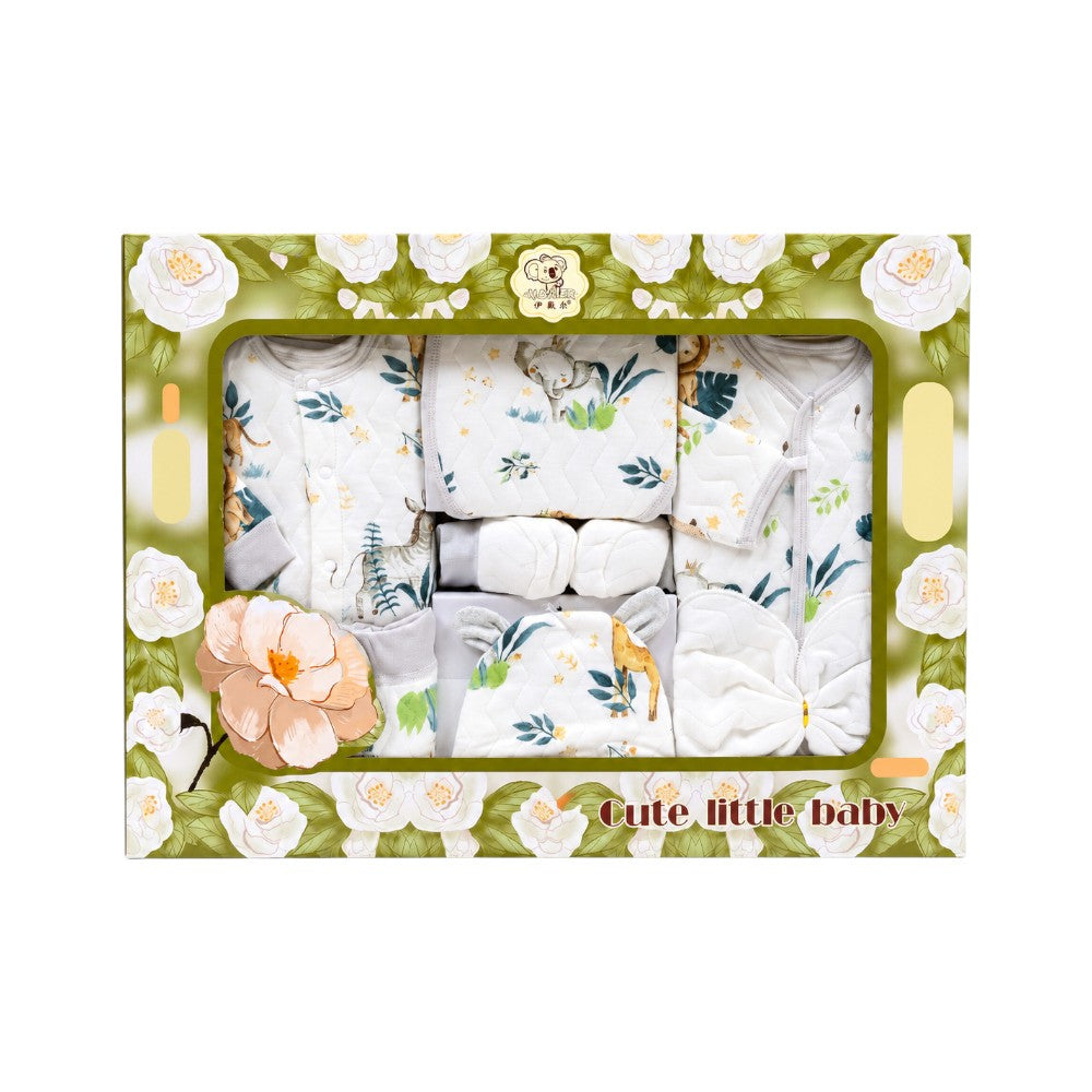 BABY 16PC GIFT SET BOX GREY PRINT IR-26 8117