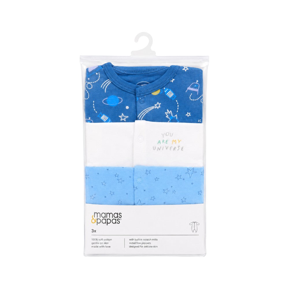 BOYS L/S 3PCS SLEEP SUIT W/SOCKS MP01 IR-26 MULTI 3-6M