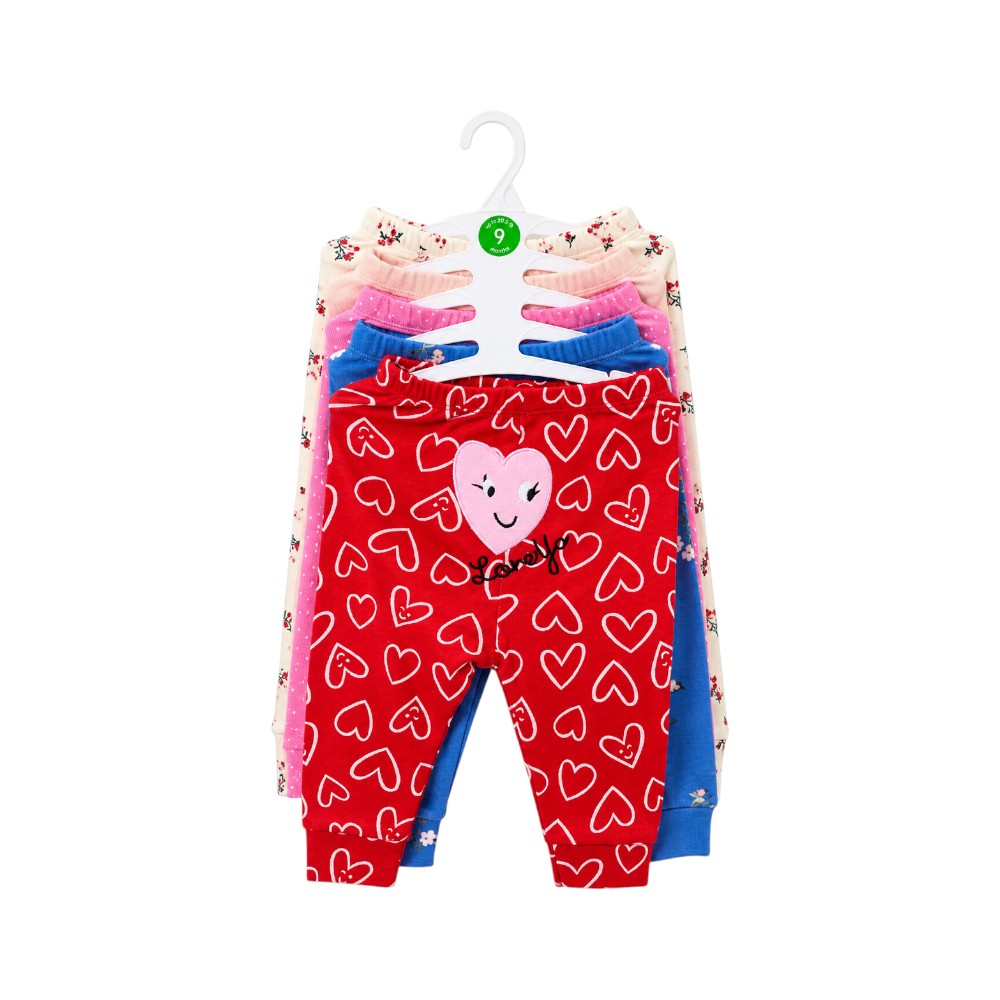 GIRLS 5PCS PAJAMA SET C2111-3-B IR-26 MULTI 6-9M