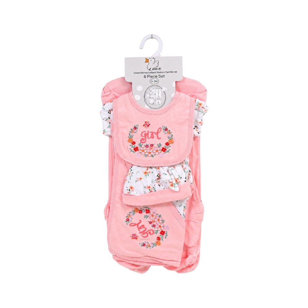 GIRLS 6PC GIFT SET HANGER PEACH 0.3M S-6309 IR-26