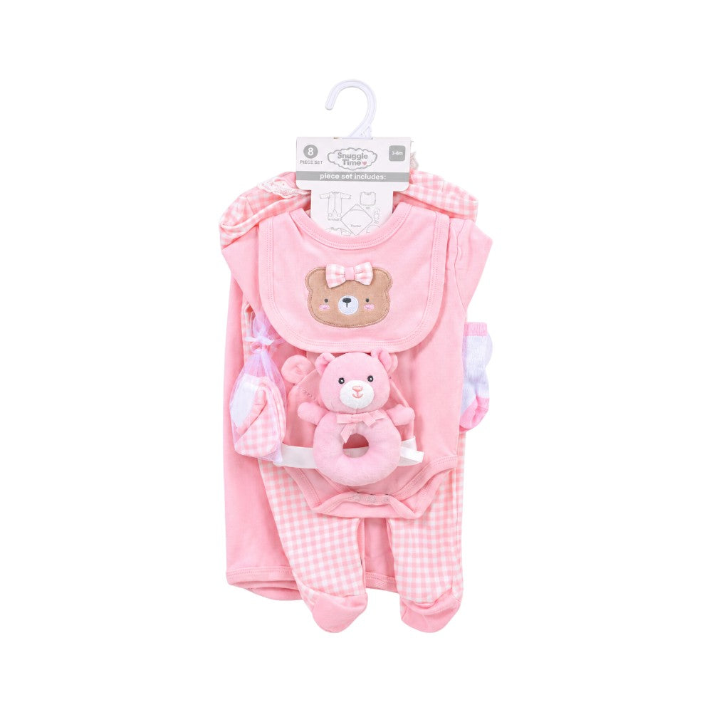 GIRLS 8PC GIFT SET HANGER PINK 3.6M S-9329 IR-26