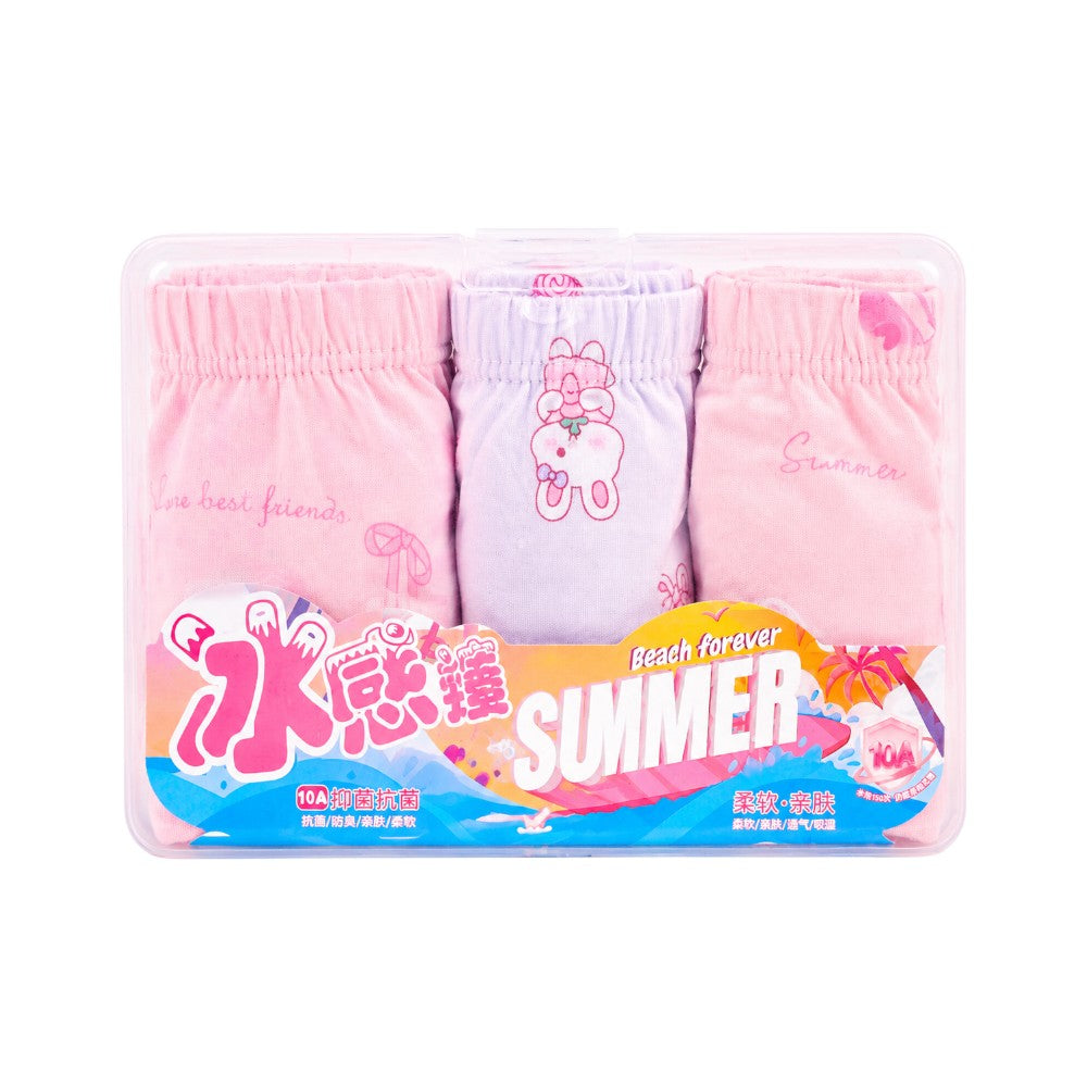 GIRLS BOXER 3PC PACK 110 3-4YEAR MULTY COLOUR IR-26 D001