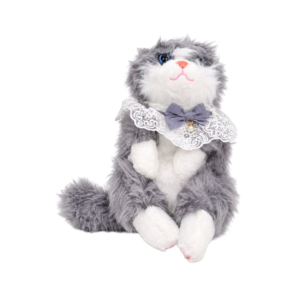 BABY STUFF FUR SHOULDER BAG MUSICAL 101 GREY CAT ZHW-26 W/G
