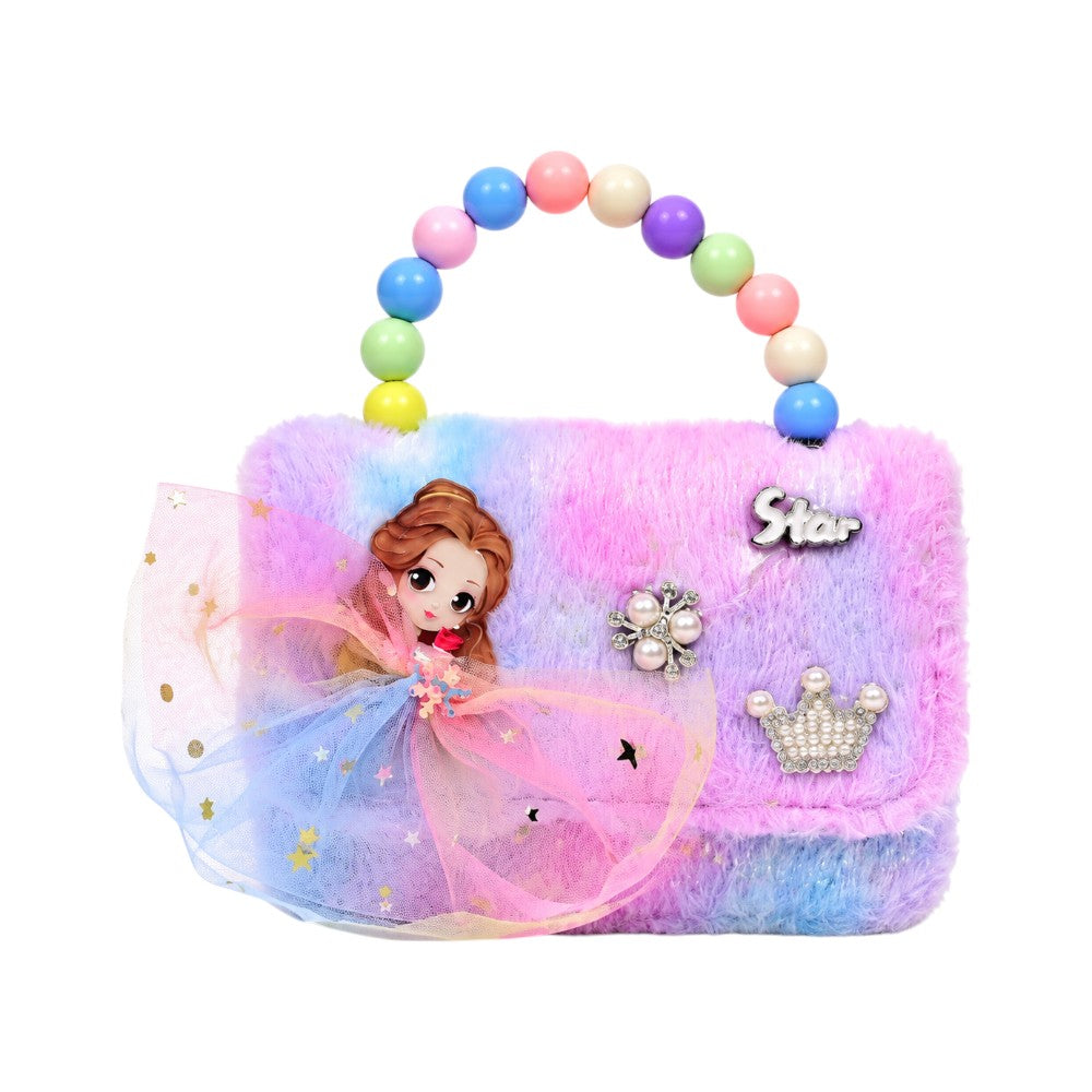 GIRLS CLUTCH PURSE L-PURPLE 3 ZHS-26  W.G
