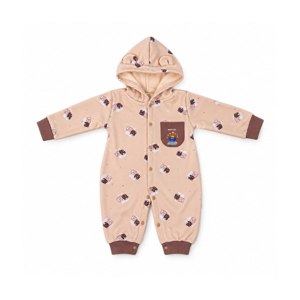BOY L/S ROMPER HOODED 11 SKIN ZHW-26 W/G