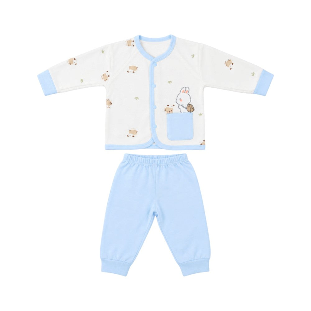 BOYS L/S 2PC L/W PAJAMA SUIT SKY BLUE IR-26 HB2178