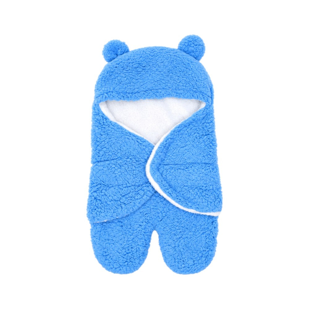 BOYS FLEECE SWADDLE  L-BLUE (60X70CM) YK-1  IR-26
