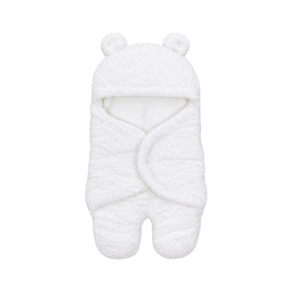 BOYS FLEECE SWADDLE WHITE (60X70CM) YK-1 IR-26