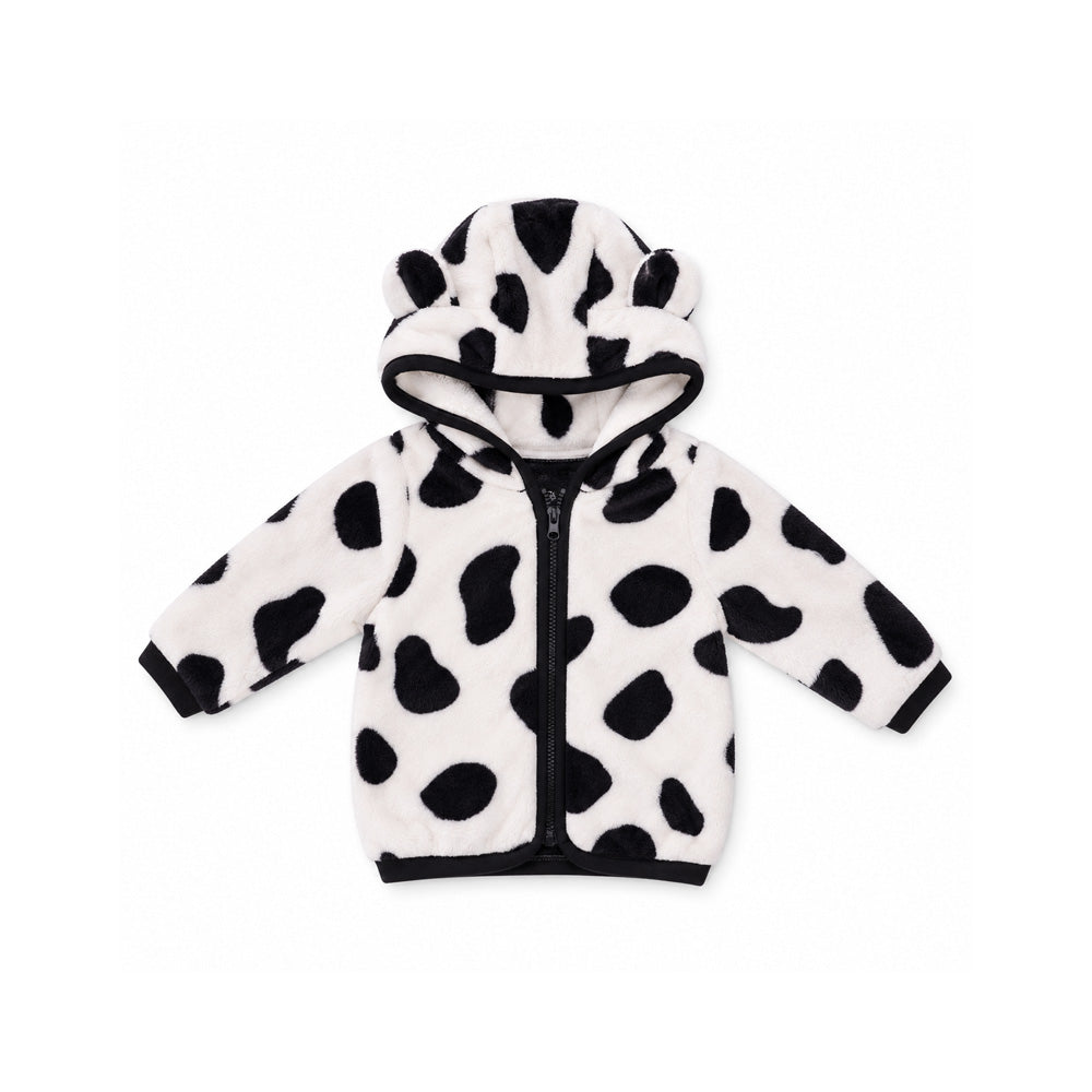 BOYS L/S FLEECE HOODIE  WHITE/BLACK  YK-2 IR-26
