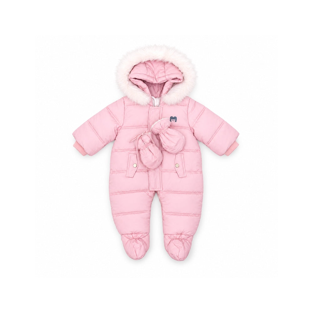 BOYS L/S QUILTED ROMPER L-T-PINK YK-14 IR-26