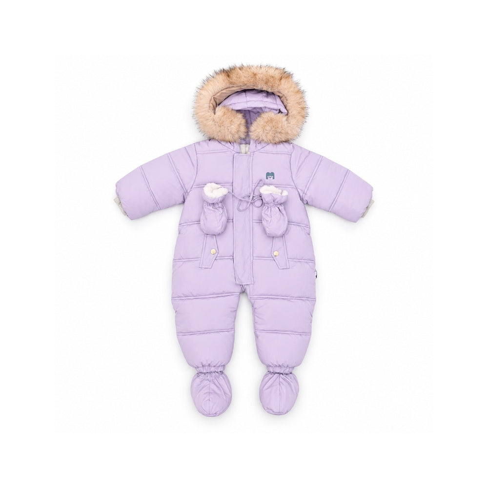 BOYS L/S QUILTED ROMPER L-GRAY YK-9 IR-26