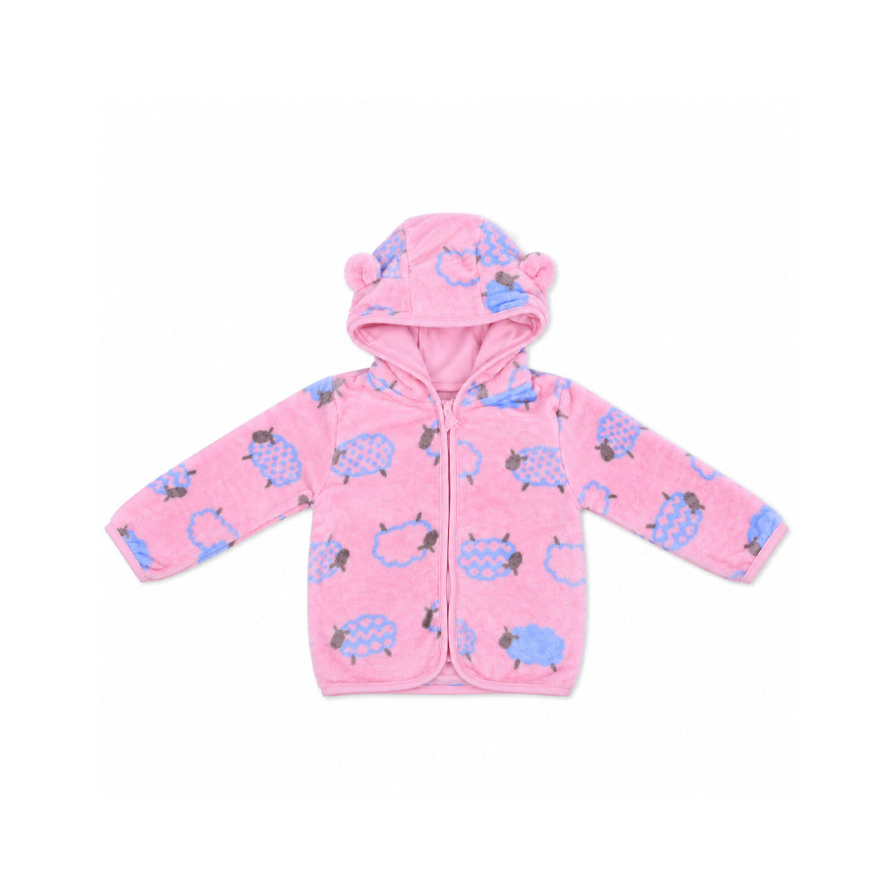 GIRLS L/S FLEECE HOODIE PINK YK-2 IR-26