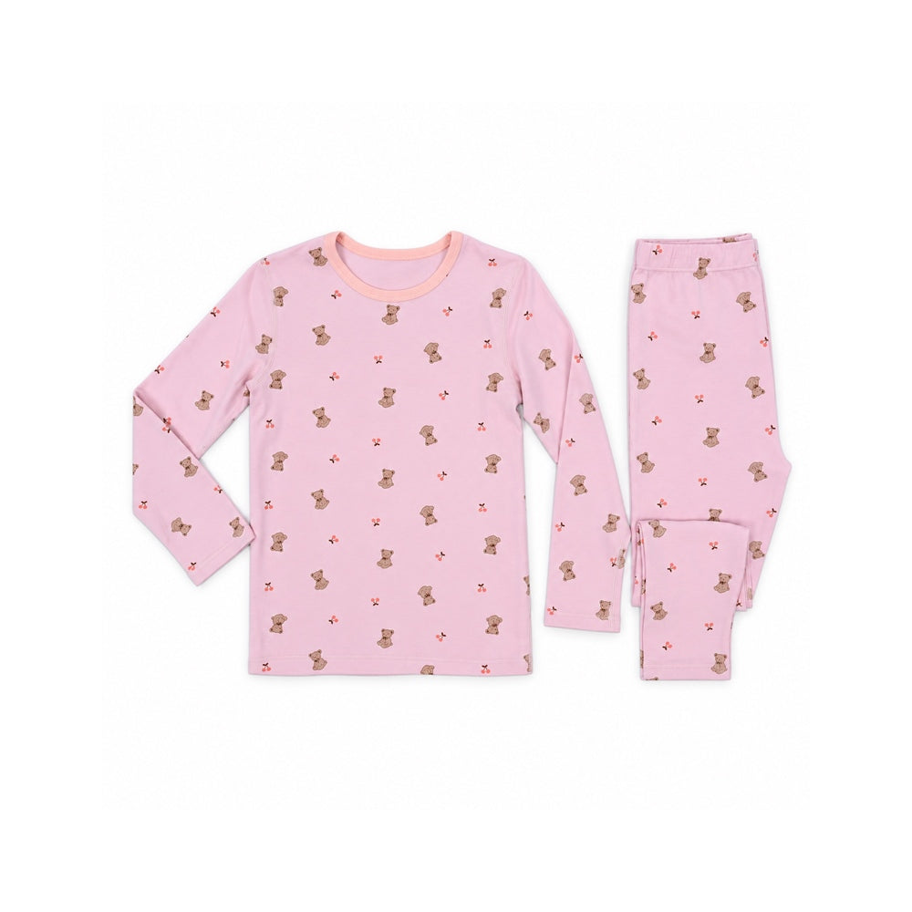 GIRLS L/S DUCKLINGS 2PC SLEEPING SUIT T-PINK IR-26 62